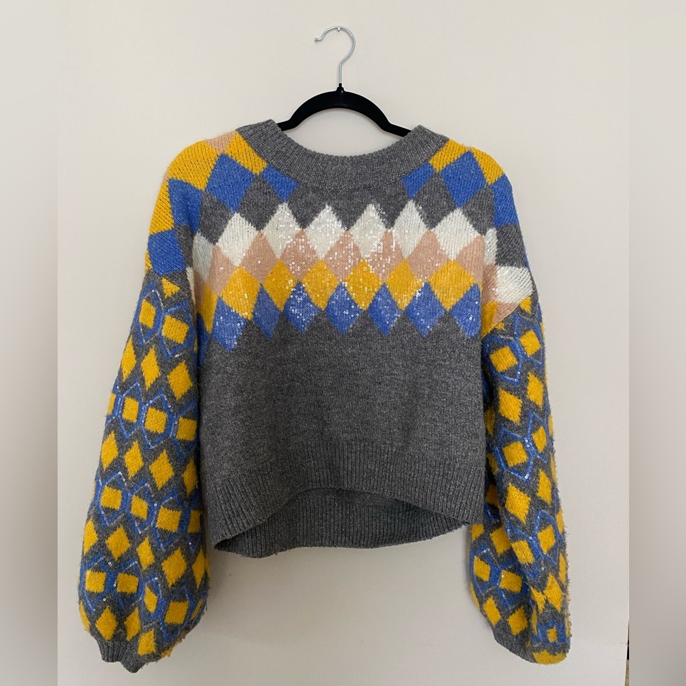 Zara Knit thick sequined sweater